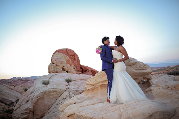 Wedding Ceremony at Chapel of the Flowers in Las Vegas