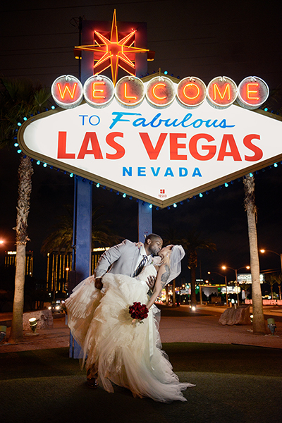 Wedding Ceremony at Chapel of the Flowers in Las Vegas