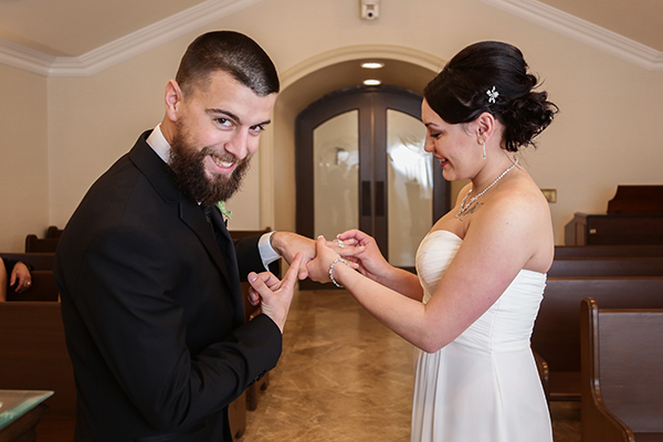 Wedding Ceremony at Chapel of the Flowers in Las Vegas