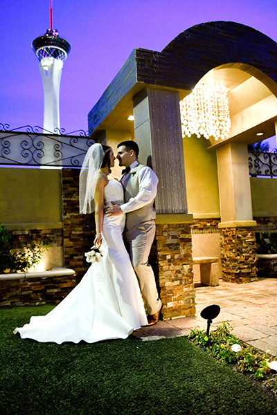 Wedding Ceremony at Chapel of the Flowers in Las Vegas