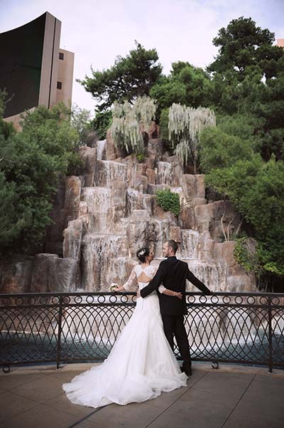 Las Vegas wedding photo of the month winner for Chapel of the Flowers taken at Wynn Las Vegas