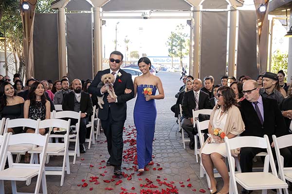 Adorable Wedding Processional at Las Vegas Wedding Chapel of the Flowers