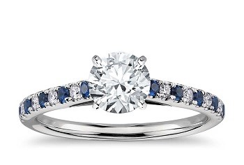 5 Award Winning Engagement Rings for Your Valentine's Day Proposal Blue Nile Riviera blue sapphire