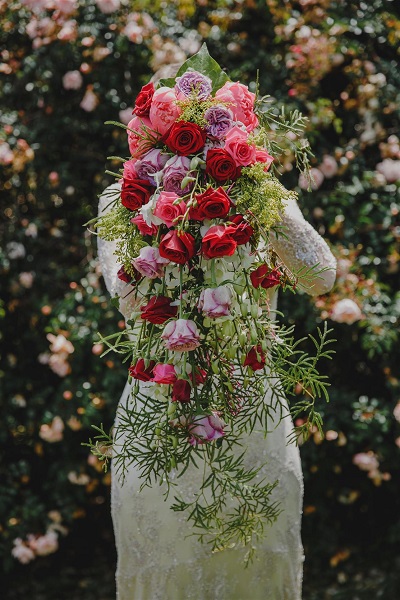A Romantic Bride cascading bridal bouquet Chic Vintage Brides dot com