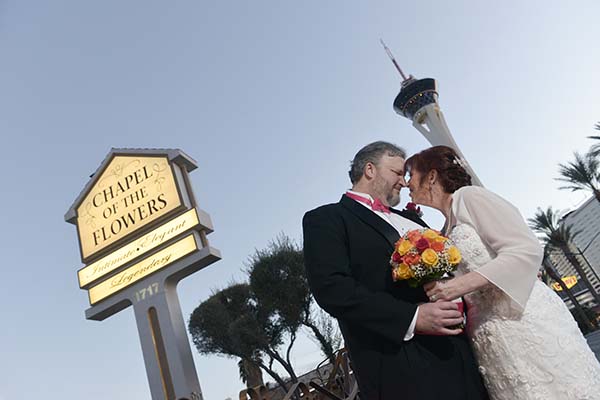 Las Vegas Weddings by Chapel of the Flowers Scott and Jill Love Story