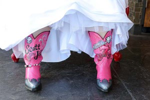 HD West Boots for Las Vegas Wedding at Chapel of the Flowers