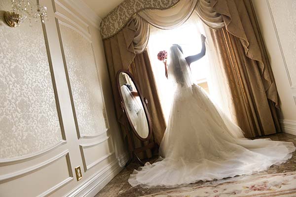 Bridal Photo Session in Bridal Suite