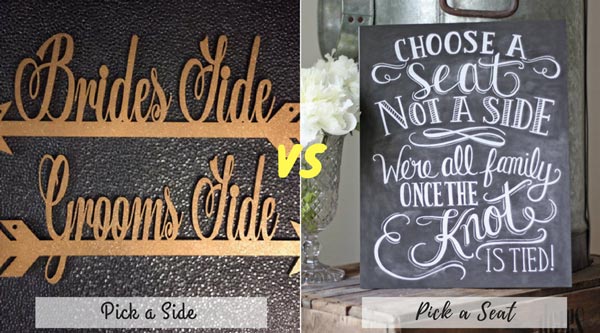 Pick a Side vs Pick a Seat | New Wedding Traditions to Replace Old Wedding Traditions